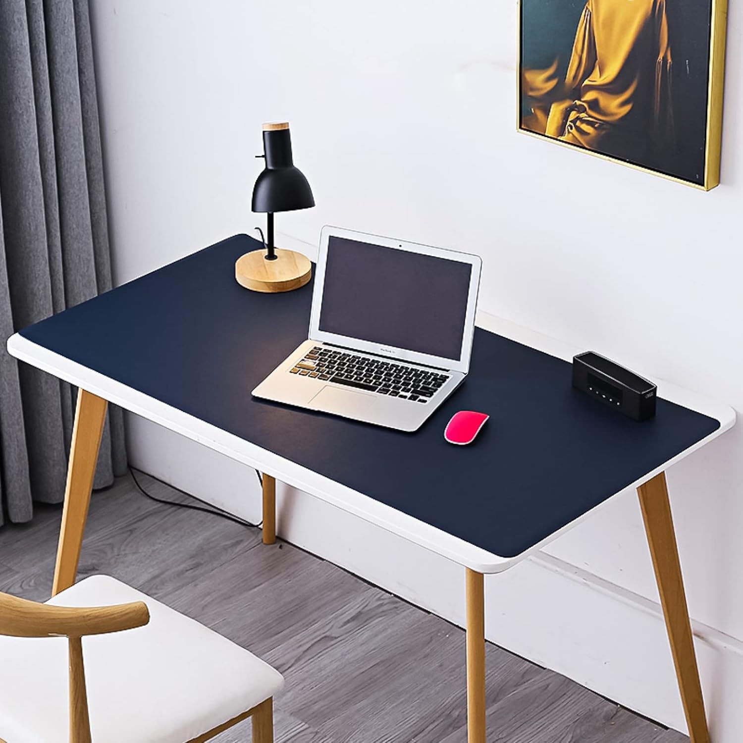 デスクマット 極めて薄い 滑り止め 100*60*0.2cm 防水 PUレザー 両面使用 夏 冬 ラップトップマット テーブルマット オフィス用 自宅用デスクマット デスクパッド パソコンマウスパッド