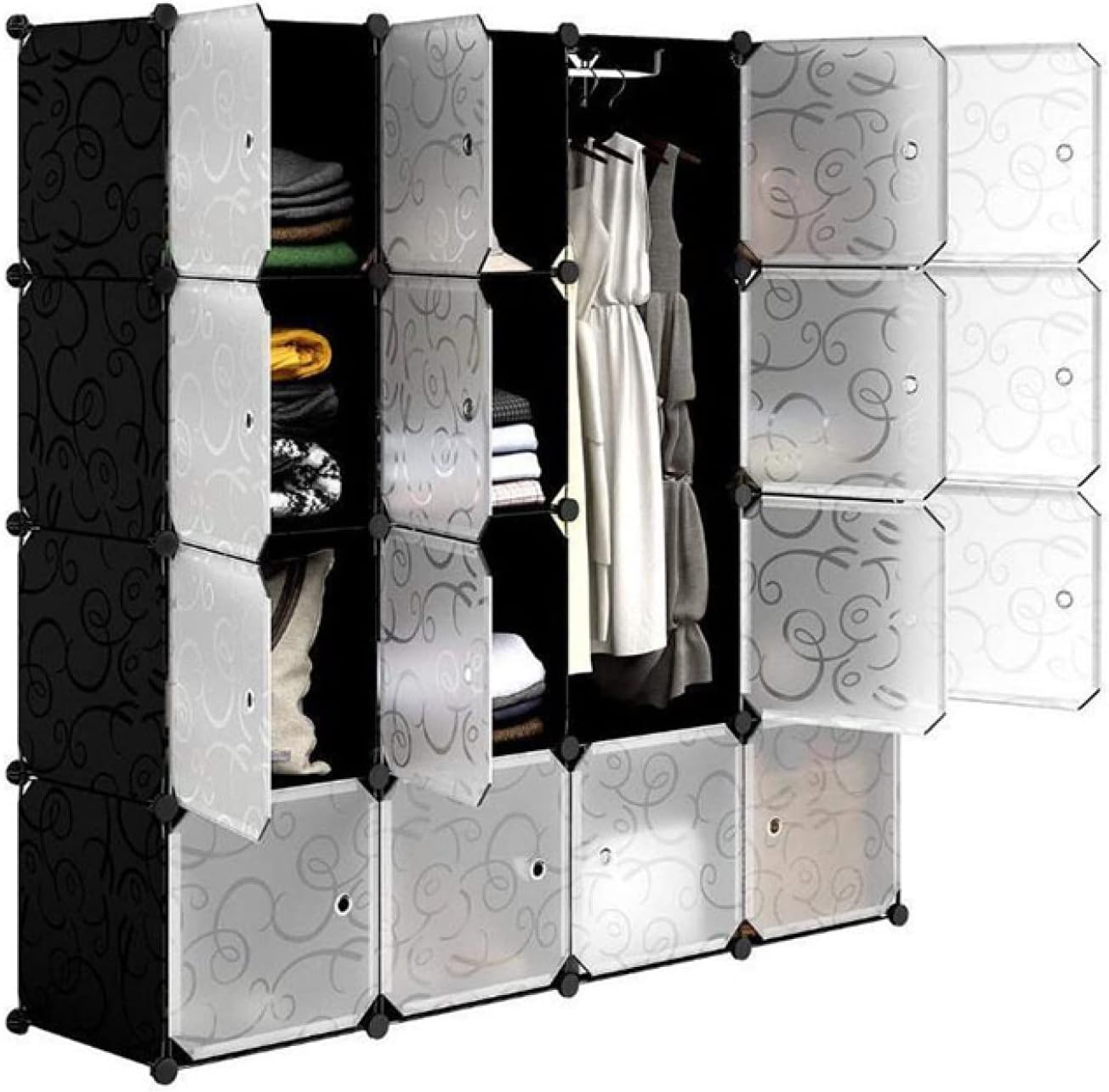 ワードローブ クローゼット 衣類収納ラック 防塵 F 組立式 取り外し可能 取り外し可能 簡単組立 DIY収納 寝室 リビング 簡単組立 DIY収納 寝室 リビング 大容量 棚 耐久 衣類収納 キャビ