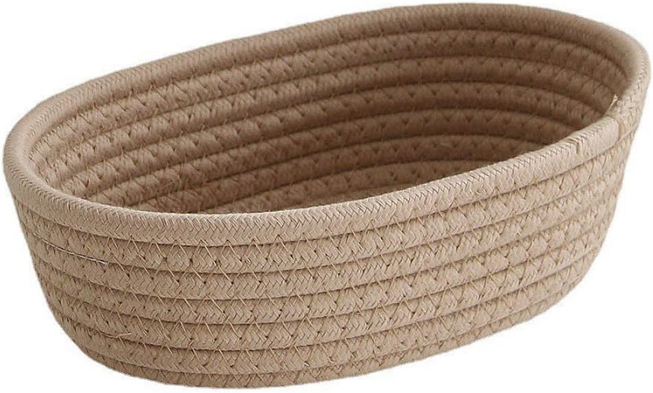 ロープバスケット 収納かご 卓上収納 収納バスケット 可愛い インテリア 丈夫 小物入れ 収納ボックス ..