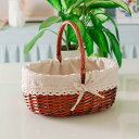 かご バスケット キッチン収納 収納用品 編み 持ち手付き 収納ボックス ピクニック バスケット 北欧風 雑貨収納 S 小物収納 おしゃれ ブラウン2 メイク かごバッグ 籐 生理用品 収納 メイクボ