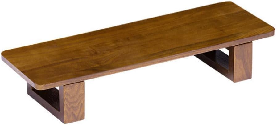 モニター台 木目 ウォールナット色 机上ラック モニタースタンド パソコン台 キーボード収納 木製 60*2..