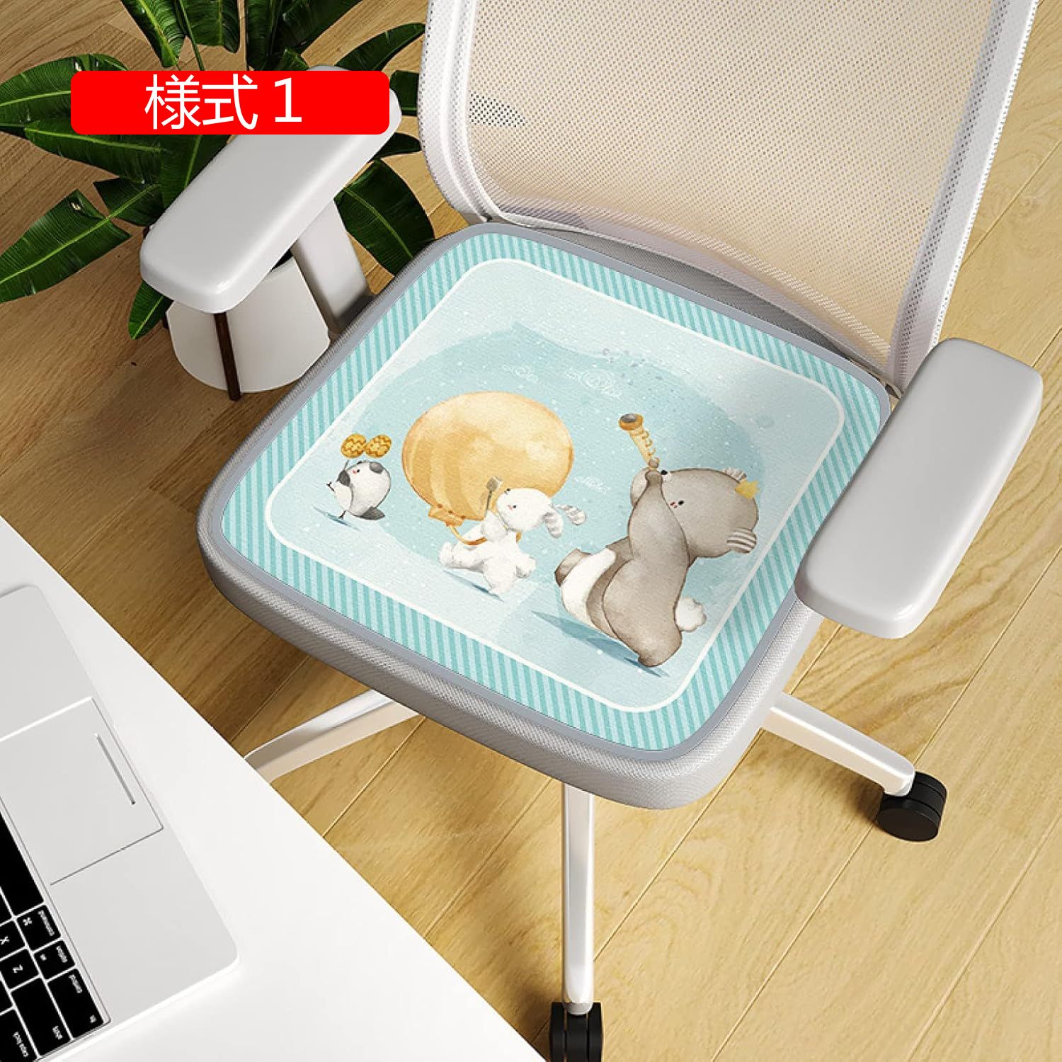 チェアパッド 座布団 シートクッション 北欧風 座椅子クッション 滑り止め 椅子クッション 座布団 ダイニングチェアパッド 体圧分散 お尻に優しい 厚手 座布団 45*45cm*1 チェアクッション [3]