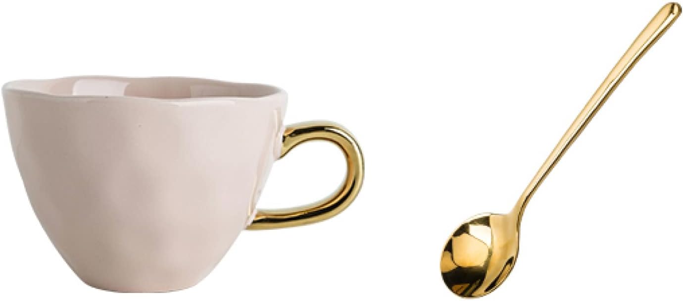 マグカップ 陶器 350ml ピンク スプーン付き クリスマス ギフト カップル ホーム オフィス コーヒーショップ 喫茶店 人気 ご夫婦 結婚..