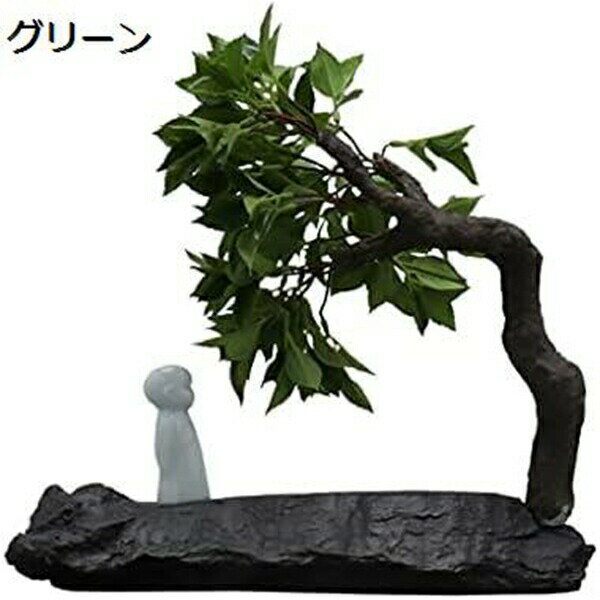 人工観葉植物 クリエイティブシミュレーションパインセラミックフィギュア工芸品Zen人工緑の植物の装飾リビングルーム研究ワインキャビネットソフトデコレーションの装飾 人工盆栽