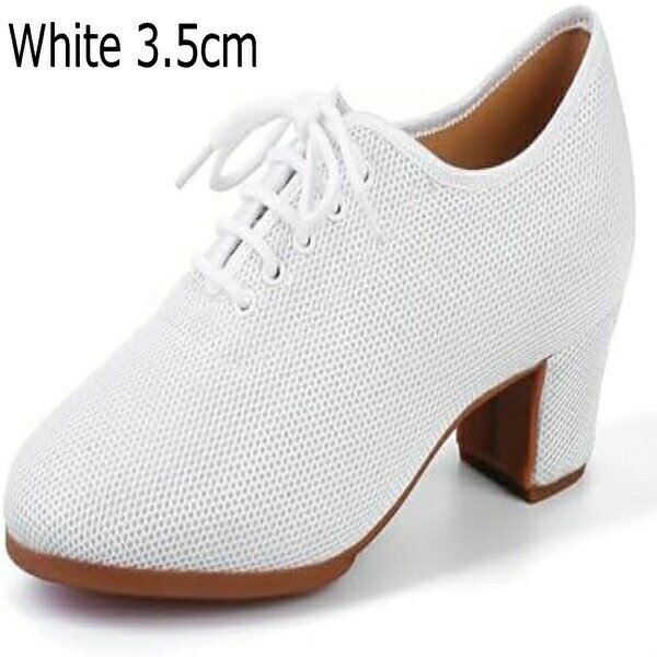 女性のための標準的な閉じたつま先社交ダンスシューズレースアップラテンダンスシューズ練習ダンス教育..