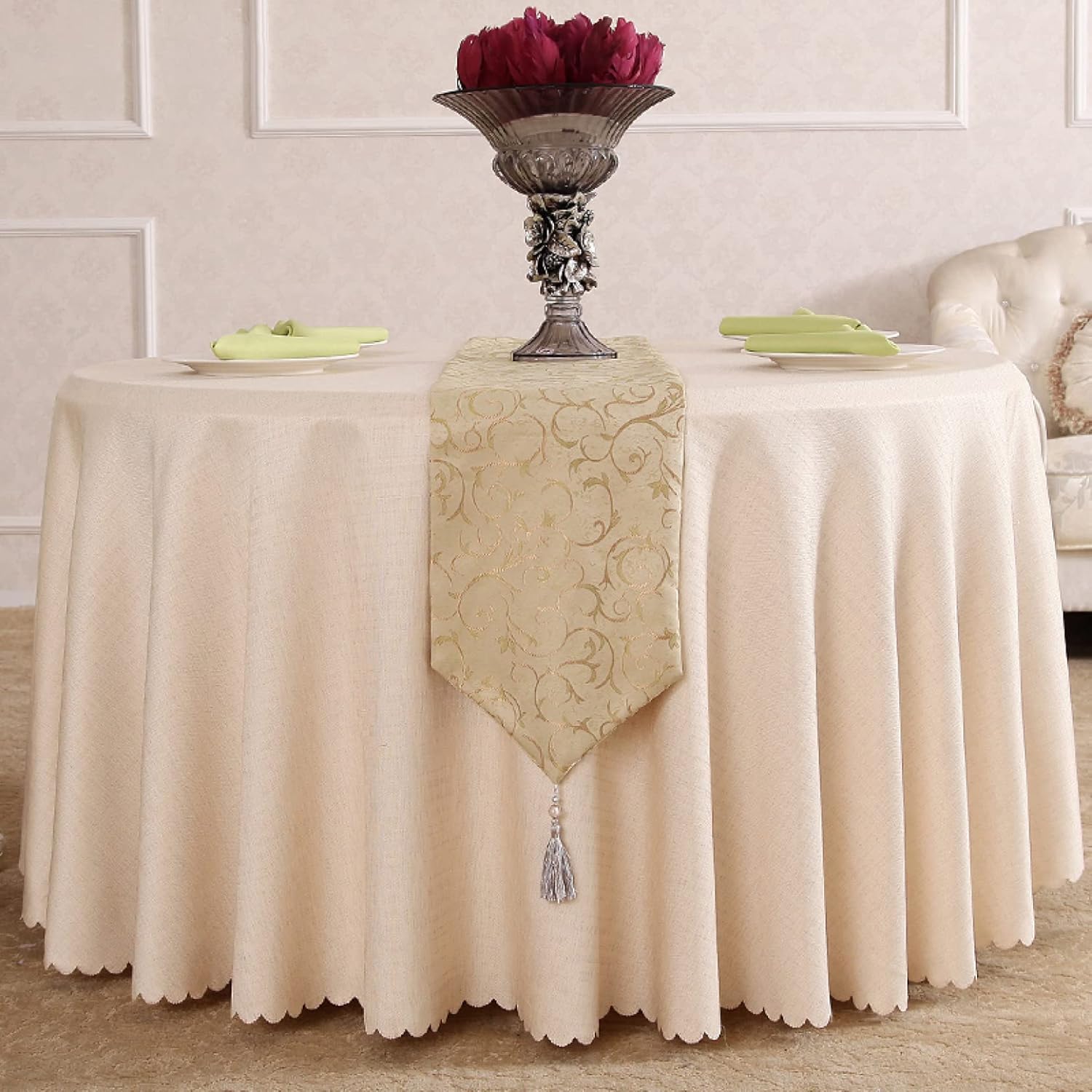 テーブル クロス テーブルマット デスク マット キズ防止 汚れ防止 より上質 お手入れ簡単 220cm 家庭用 業務用 べージュ おしゃれ テーブルクロス テ...