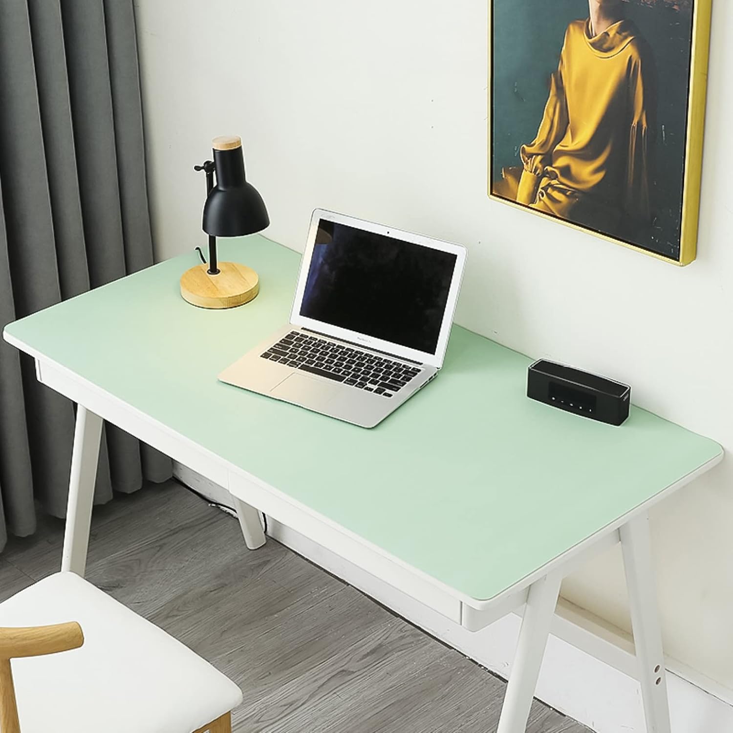 デスクマット 90*40*0.2cm 極めて薄い カラー1 滑り止め 防水 PUレザー 両面使用 夏 冬 ラップトップマット テーブルマット オフィス用 自宅用デスクマット デスクパッド パソコンマウ