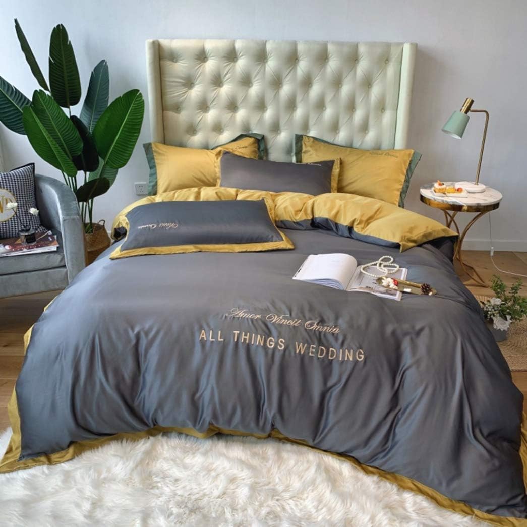 掛け布団カバー 4点セット 北欧風 寝具カバー 洋式 和式兼用 シングル 1.5m 可愛い オールシーズン掛けカバー カラー7 人気 北欧 モダン 洗い替え速乾タイプ 防ダニ布団カバー 枕カバー