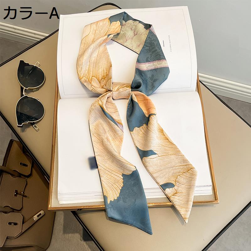 スカーフ レディース おしゃれ 7×125cm 夏 小さめ 多機能 リボン ネックスカーフ ネッカチーフ 通勤 通学 オフィス 制服用 髪飾り バッグ飾り ギフト プレゼント ベルト ヘアベルト