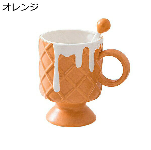 【全店通用25％OFFクーポン】デザートカップ マグカップ おしゃれ 大きめサイズ 400ml こんごう棒付き コーヒー お茶 アイスクリーム ミルクカップ セラミック 食洗機 レンジ可 耐熱 耐冷 洗いやすい 食器 女性 誕