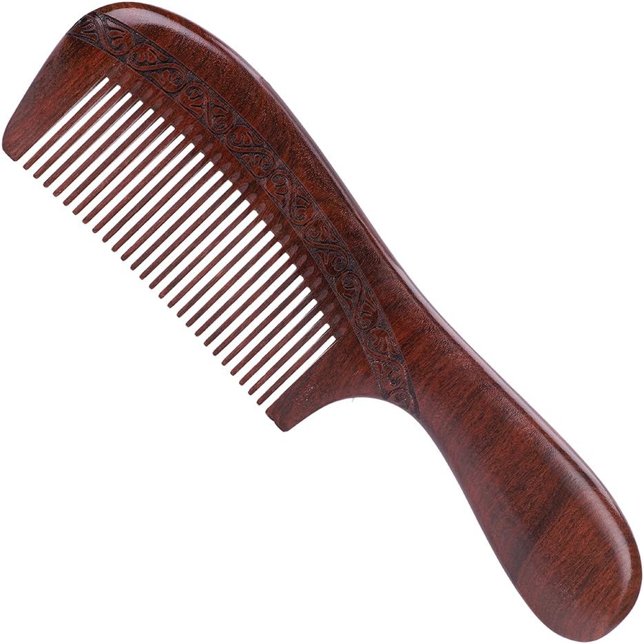 木製櫛 檀木櫛 静電気防止 細歯 クシ ヘアブラシ 頭皮ケア ヘアケア 美容 美髪グッズ アクセサリー 手..