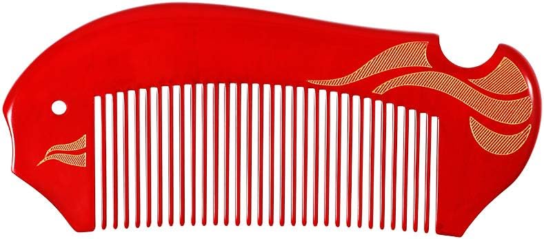 木製櫛 静電気防止 天然木材 贈答箱生漆色彩櫛0602