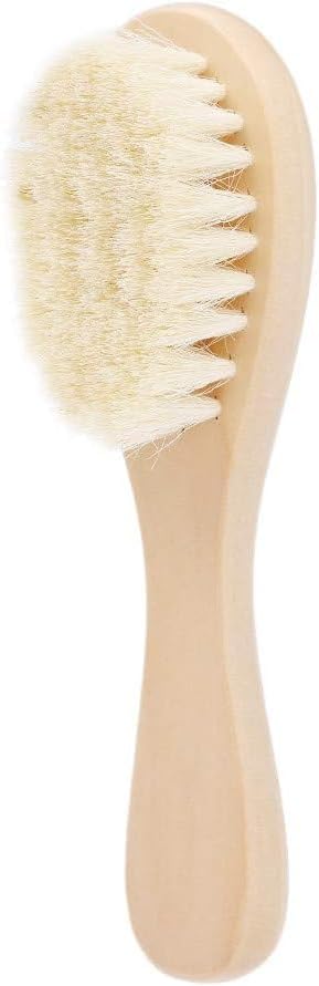 新しい赤ちゃんの髪のブラシの櫛の木製のハンドル新生児の髪のブラシ幼児の櫛ソフトウールの髪の頭皮の..