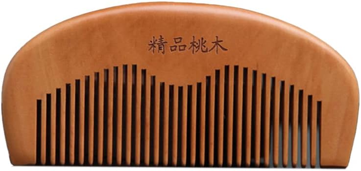 木製櫛 桃の木 美髪 櫛 ヘアケア 頭皮マッサージ 静電気予防 とかしくし 木製櫛 髪に優しい (1C)