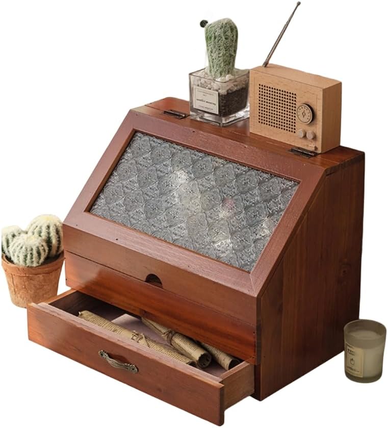 収納ボックス メイクボックス 大容量 木製 コスメボックス 収納 キッチン 可愛い おしゃれ 卓上 小物入れ 小物収納 引き出し 文房具 化粧品 メイクケース 収納 スキンケア インテリア ナチュラル