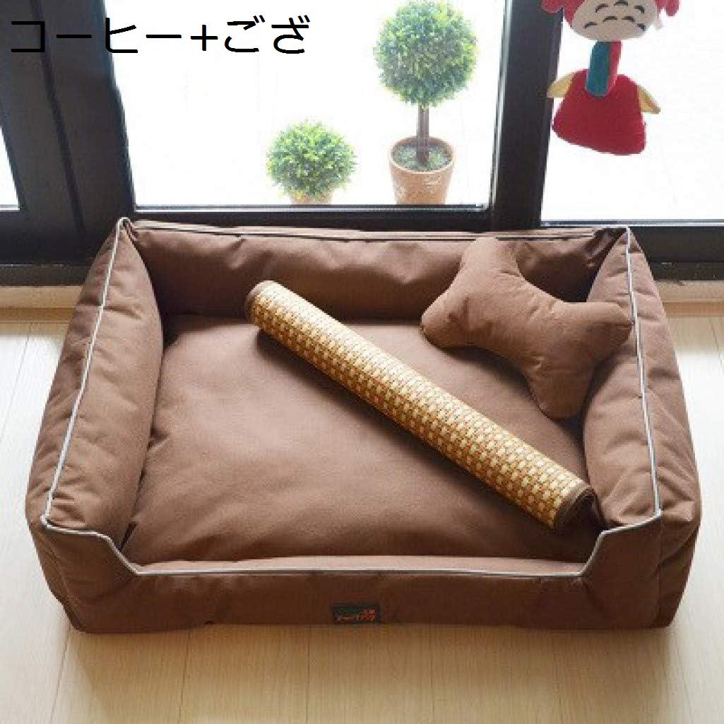 「25％OFFクーポン付き」ペットマット ペットベッド ペットソファー クッション 猫小屋 犬用ベッド 大型犬 大きいサイズ 四季通用 柔らかい ふわふわ 通気性いい 保温防寒 洗える 耐噛み 滑り止め 休憩所 L