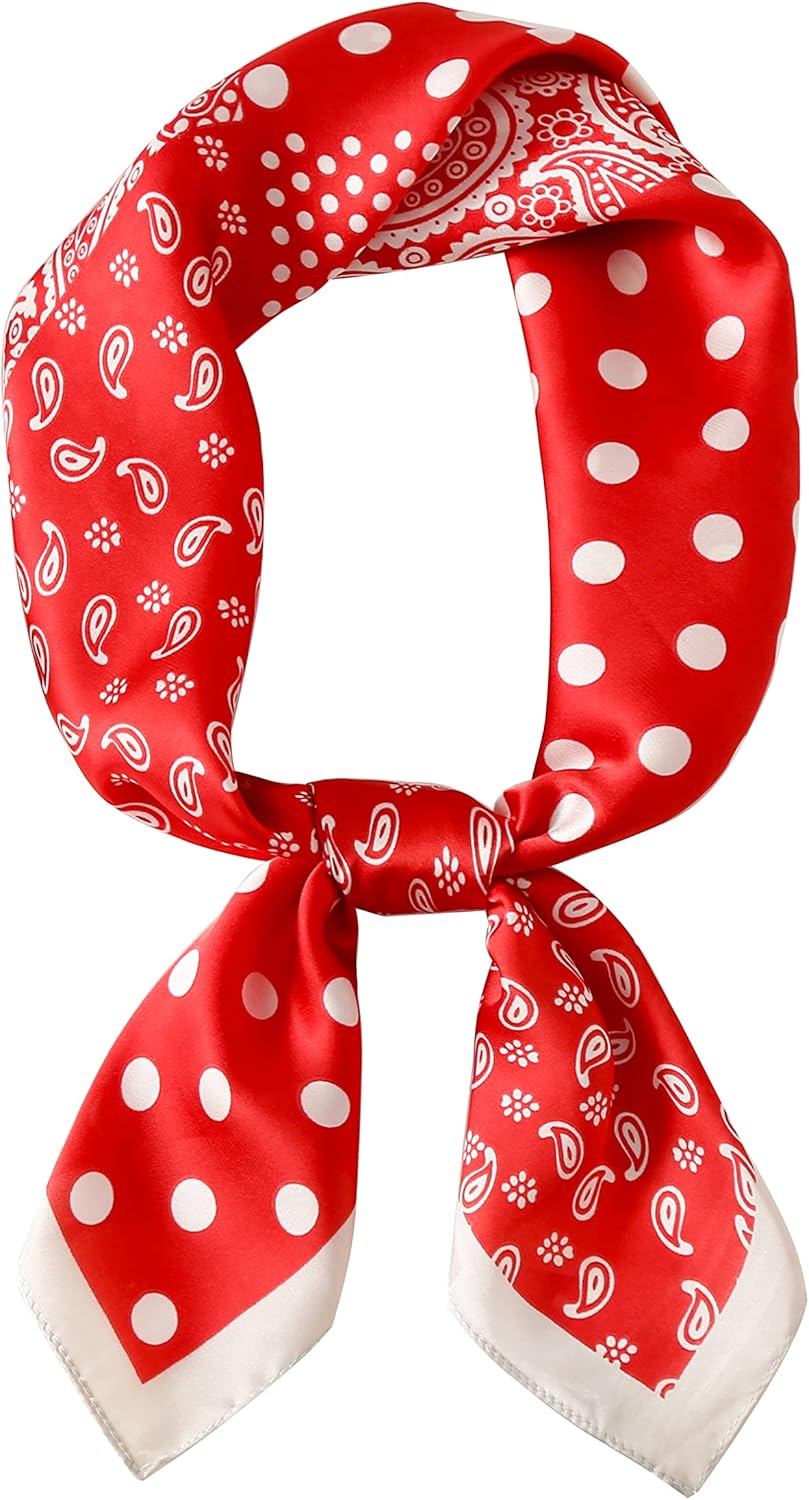 スカーフ レディース 70×70cm シルク風 ネッカチーフ バンダナ カジュアル 正方形 多機能 バッグ飾り 髪飾り 春夏 海辺 旅行 通勤 オフィス