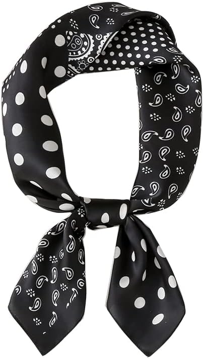 スカーフ レディース 70×70cm シルク風 ネッカチーフ バンダナ カジュアル 正方形 多機能 バッグ飾り 髪飾り 春夏 海辺 旅行 通勤 オフィス