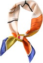 スカーフ ネッカチーフ シルク風 正方形 70cm 漫画 かわいい ファッション おしゃれ カジュアル リボンスカーフ ヘアバンド 髪飾り バッグバンド 小物 ...