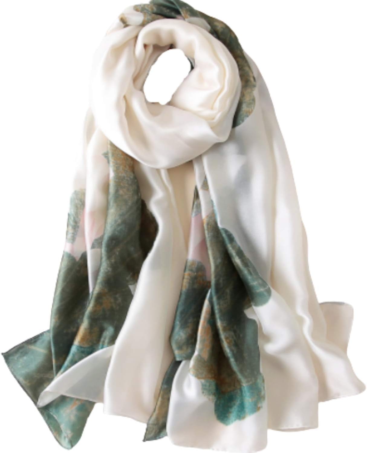 スカーフ 大判 シルク 調 さらっとした 肌触り オール シーズン 薄手 ストール レディース 180 × 90 cm