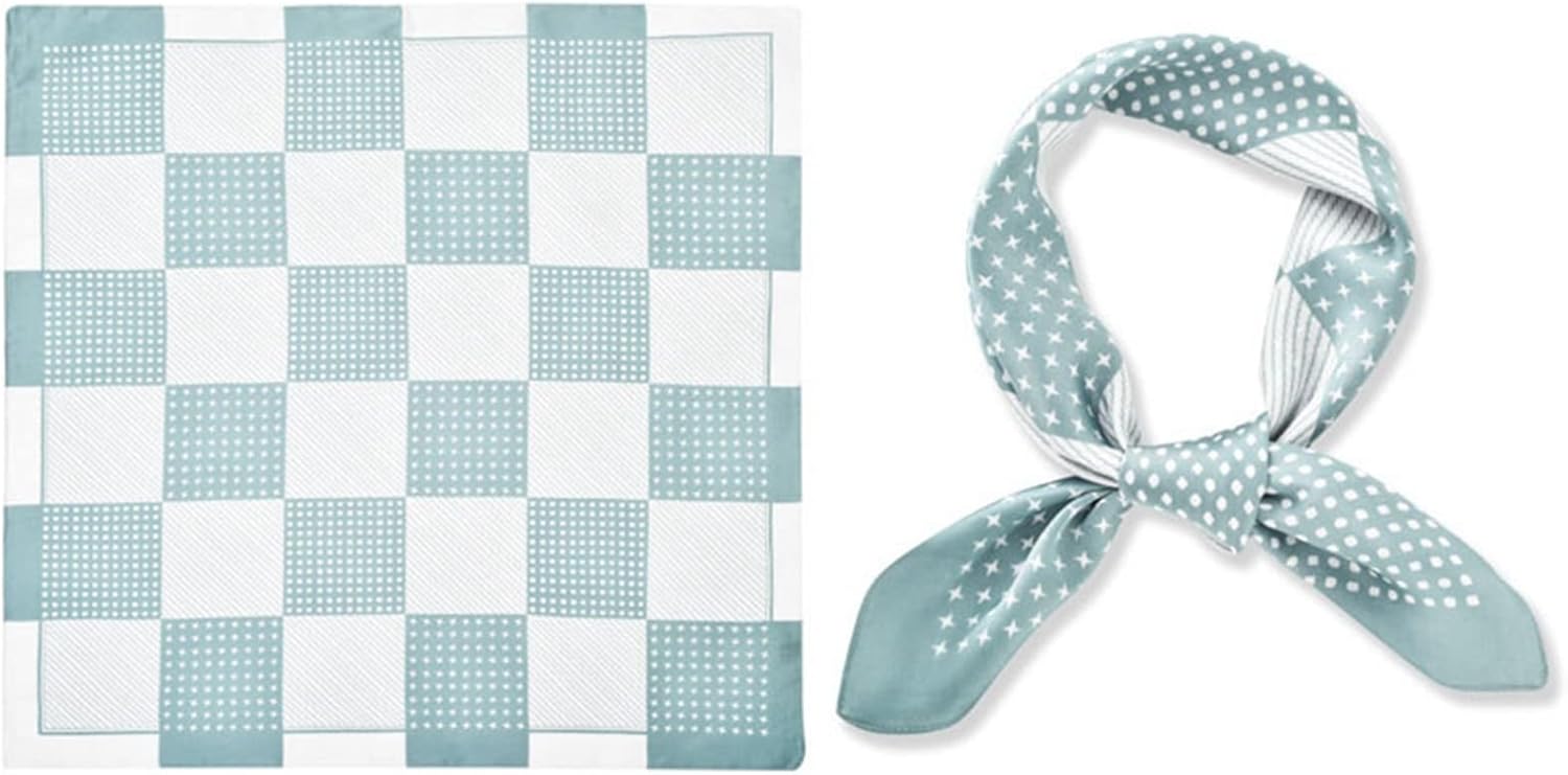 シルクスカーフ　レディース　70*70cm　正方形　手触り良い　レトロ　ネッカチーフ　スクエアスカーフ　巻き方　制服用　オフィス　お洒落　頭飾り　髪の包帯　通勤用　旅行　贈り物　プレゼント　ネイビー