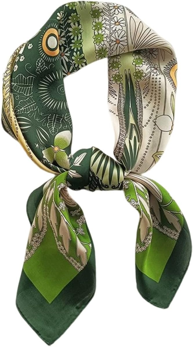 スカーフ シルク風 正方形 スクエアスカーフ レディース 薄手 おしゃれ 花柄 通気性 柔らかい オフィス 制服用ネッカチーフ バッグ飾り 髪飾り シャツ飾り 春夏秋 通勤 旅行 ギフト プレゼント
