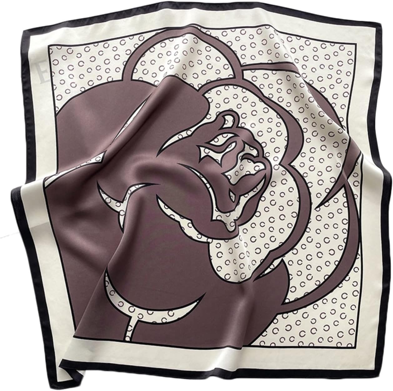 スカーフ 正方形 レディース 制服用 ネッカチーフ スクエアスカーフ シルク風 春秋 おしゃれ 花柄 滑らか 柔らか 髪飾り バッグ飾り オフィス 通勤 プレゼント 70cm