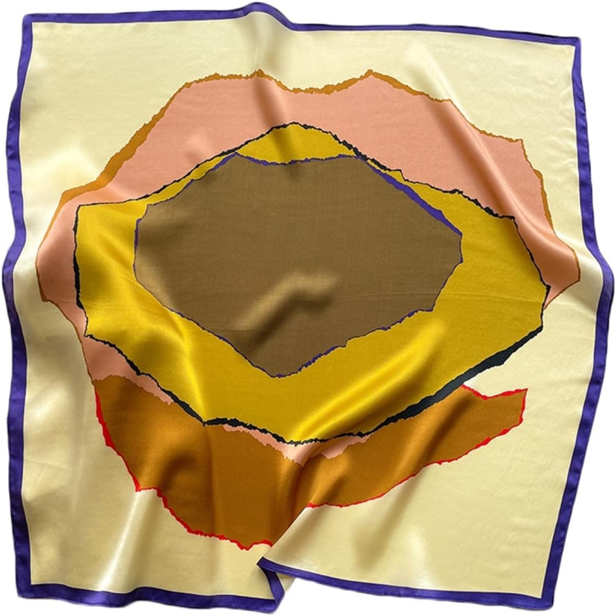 スカーフ 正方形 レディース 制服用 ネッカチーフ スクエアスカーフ シルク風 春秋 おしゃれ シンプル 滑らか 柔らか 髪飾り バッグ飾り オフィス 通勤 プレゼント 70cm