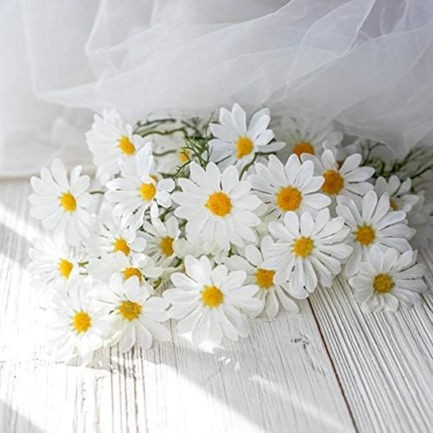 造花 インテリア カモミール デイジー 枯れない花 アートフラワー 母の日プレゼント ギフト かわいい お祝い 結婚式 事務所 店 パーティー 花束 喫茶店 人工観葉植物 誕生日 結婚式 作り物の花