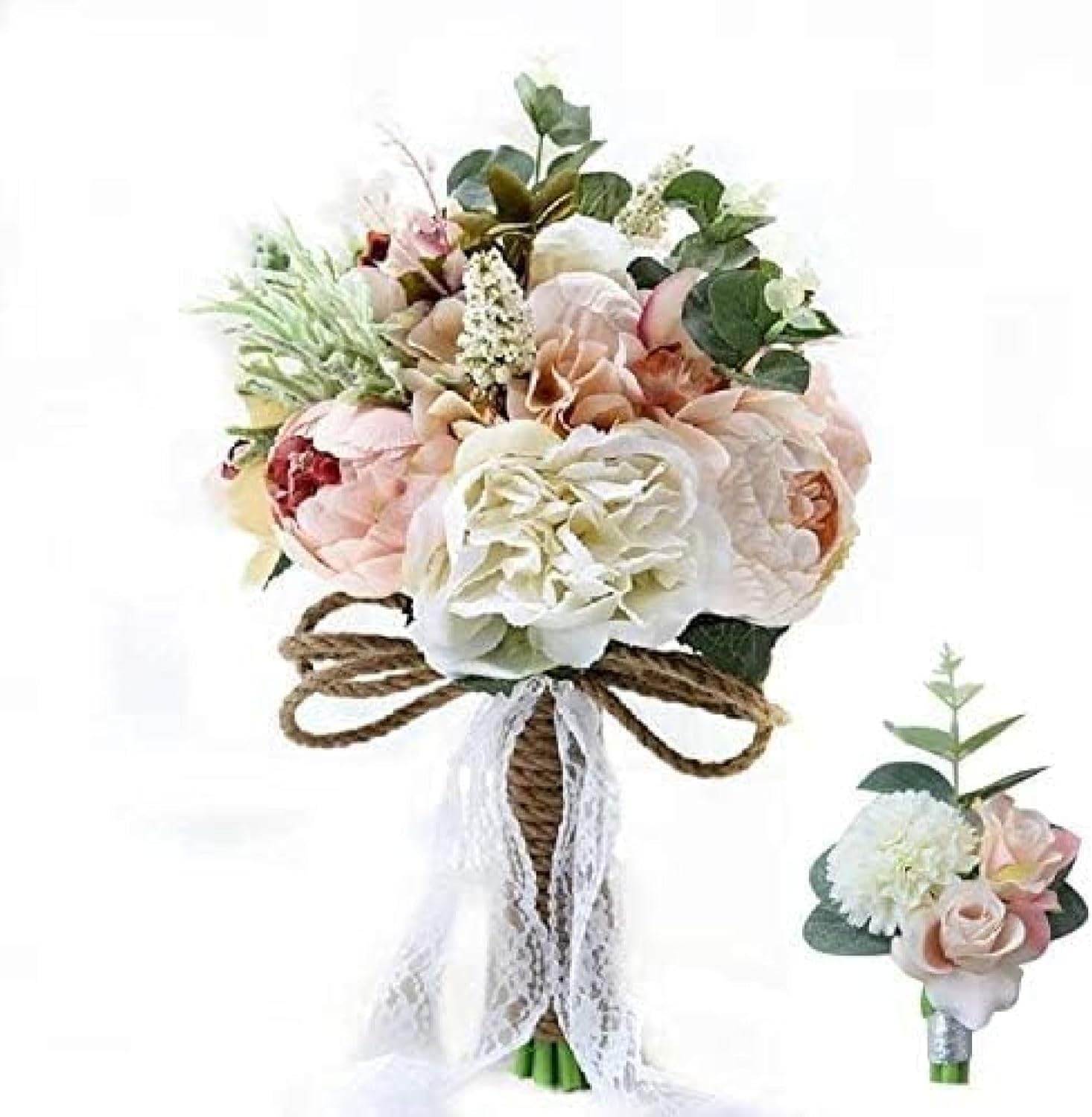ウエディングブートニア 造花 花嫁 ブライダル ブートニア バラ 花 欧米風 森ガール 結婚式 ニ次会 撮影