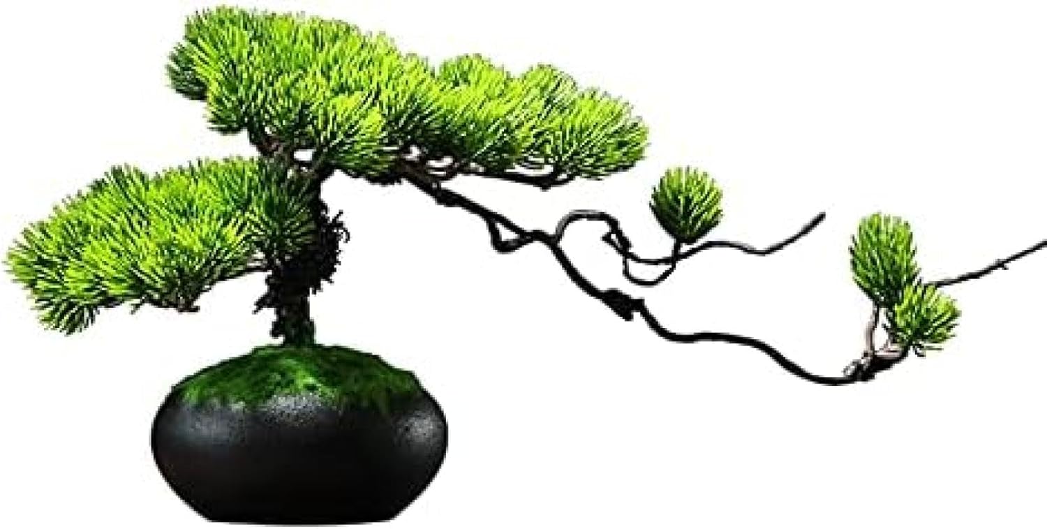 　　　 ◆◇◆売れている秘密◆◇◆ ランクの高い盆栽の木：この人工盆栽の木は、伝統的な盆栽の芸術を再現し、手入れの必要がないため、洗練された雰囲気をお楽しみいただけます。 リアルな見た目：PU素材を使用し、セラミックポットや枝にワイヤーが付いているため、本物の盆栽のようなリアルな見た目を実現しました。 コンパクトでおしゃれなデザイン：サイズ（約）45 x 22cmとコンパクトで、鉢植えの植物やデスク、コーヒーテーブルなど、さまざまな場所にぴったりです。 癒し効果：鈍いオフィスワークデスクを明るく華やかにするだけでなく、緑の植物が持つ癒し効果もお楽しみいただけます。 簡単なお手入れ：太陽光と散水さえ与えれば良いため、忙しい毎日でも手軽に楽しめるこの人工盆栽の木は、あなたの生活を豊かに彩ります。 　　　◆◇◆注意事項◆◇◆ご覧のモニターの環境、撮影環境により実物と色味が異なって見える場合がございます。湿った状態で他のものと擦り合わせると色が移る恐れがあります。濃色品の洗濯時は、白色、淡色と分けて洗ってください。説明 魅力的な松の盆栽 - デスクや棚の飾り用8インチ人工観葉植物 新しい人工盆栽の木で、伝統的な盆栽の手入れや剪定が不要です。空間に洗練された空気を与える贅沢なアイテムです。 ピンマテリアルはPU素材で、セラミックポット、枝にはワイヤーが付いています。高品質な材料を使用し、リアルな見た目を実現しました。 サイズ（約）：45 x 22cmというコンパクトなサイズで、鉢植えの植物としてデスクやコーヒーテーブルなどにもぴったりです。 リフレッシュしてより快適な環境を作りたい方におすすめです。オフィスワークデスクや作業ベンチに置いて、緑の癒しを取り入れましょう。 太陽光や散水は必要ないため、手入れが簡単。鈍いオフィス環境に新たな息吹を吹き込むアクセントとして最適です。