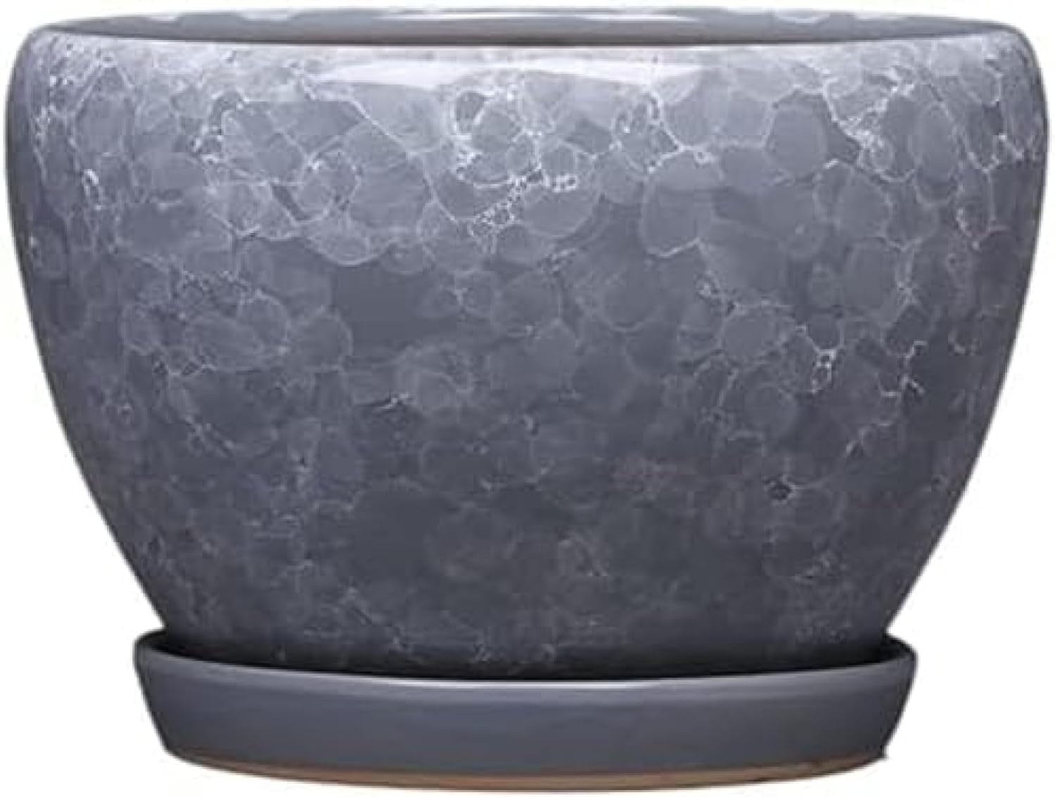 植木鉢 陶器鉢 鉢 セラミック 円形の丸い 植木鉢 おしゃれ 陶器 プラントポット 陶器 鉢植え 受け皿付..