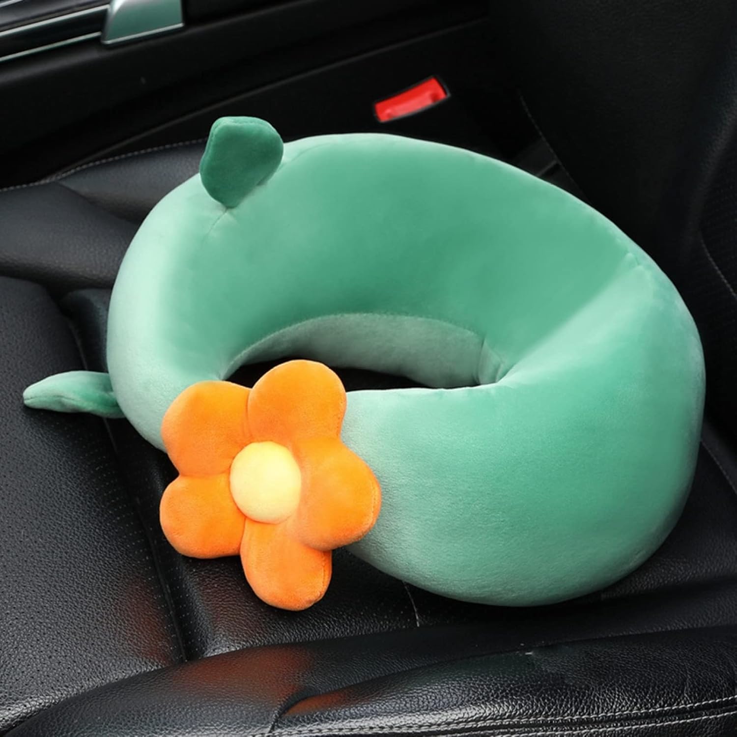 Soft Toy - 【25％OFFクーポン】ぬいぐるみ　花　腰枕　背当たれ　かわいい　もちもち　スーパソフト　柔らかい　肌触り良い　癒し系　癒し　30x28cm　ネックカバー　携帯に便利　お誕生日　出産祝い　贈り物　オフィス用　車内用