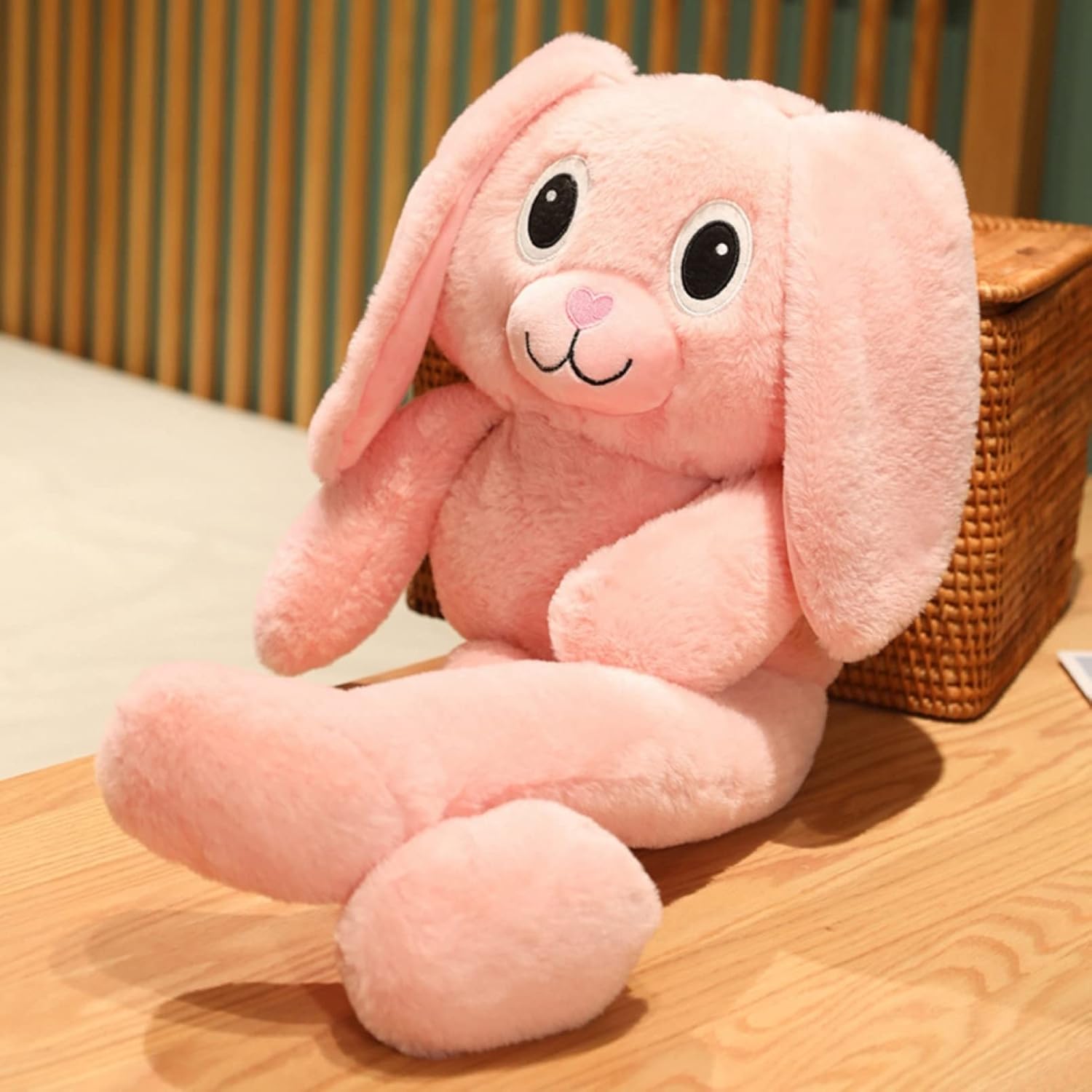 Rabbit - 【25％OFFクーポン】ウサギぬいぐるみ　耳が長い　かわいい　彼女　大きいサイズ　リアル　おもしろ　pp綿　子供部屋　インテリア　置物　寝枕　子ども　赤ちゃん　女性　ベビー　プレゼント　お祝い　贈り物　70cm　100cm