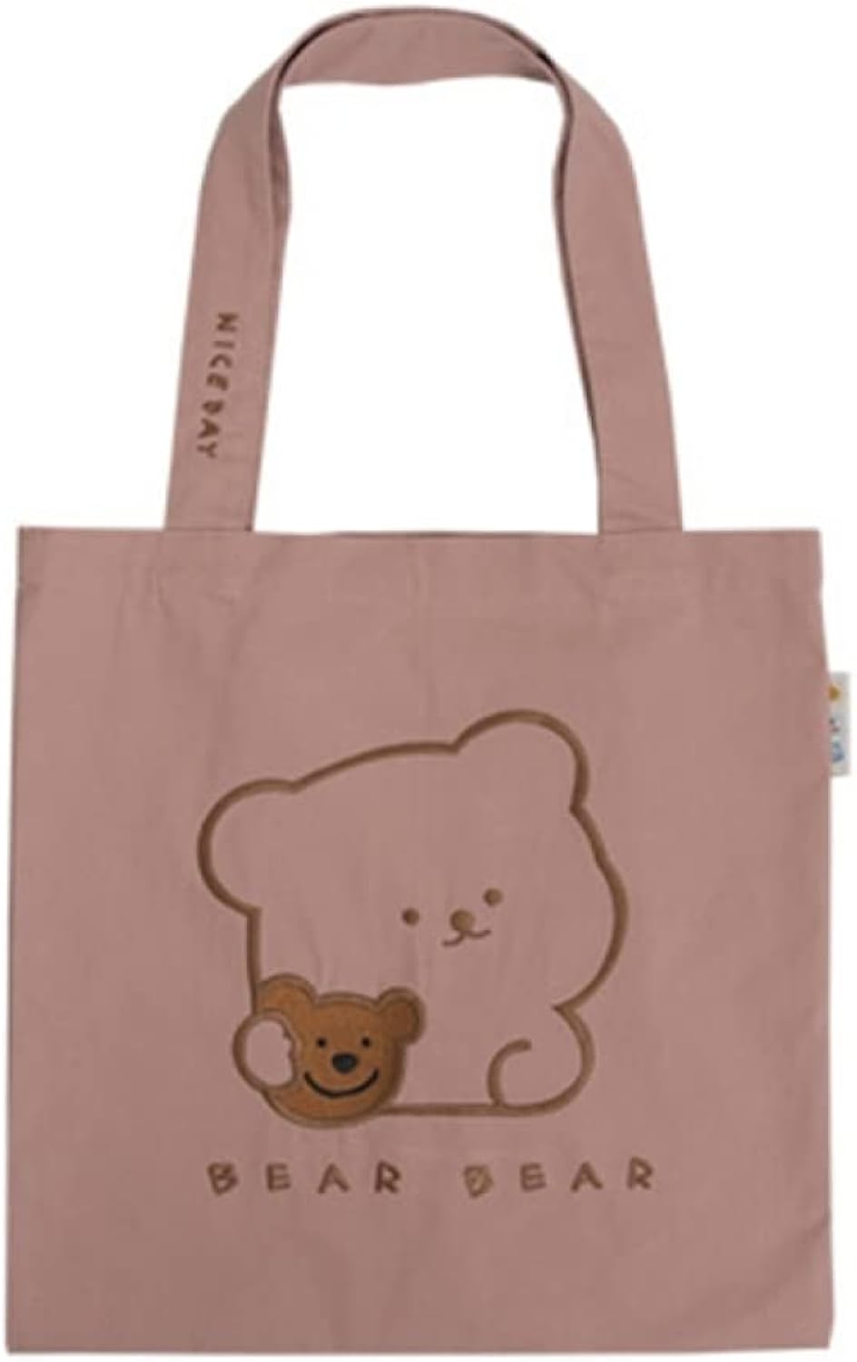 ショルダーバッグ 可愛い ベアパターン ピンク ブラウン 可愛い 大容量 A4ファイル可 39x41cm 2wayトート マグカップ 傘 ノートパソコン入れて エコバッグ ショッピングバッグ