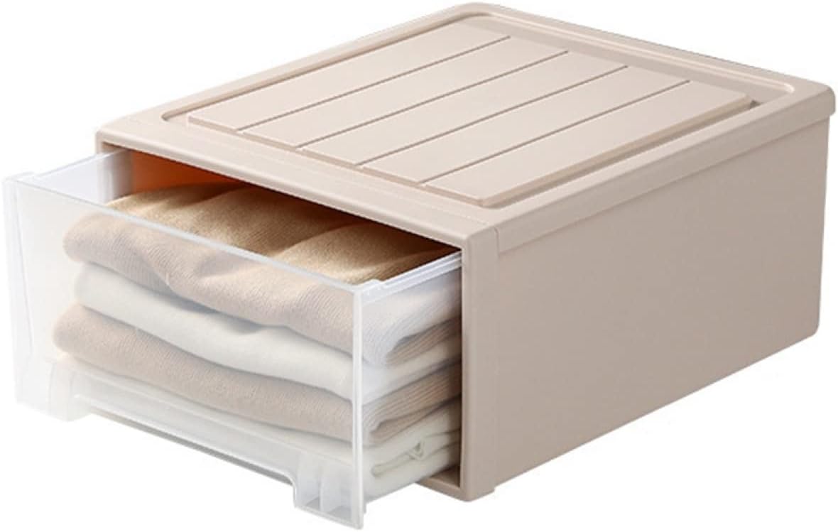 衣装ケース 収納ケース プラスチック 北欧 ホワイト ベージュ コーヒー色 引き出し式 積み重ね 大容量 防塵防水 整理 ぬいぐるみ収納 梅雨時収納 透明窓付 雑物収納 衣類収納ケース