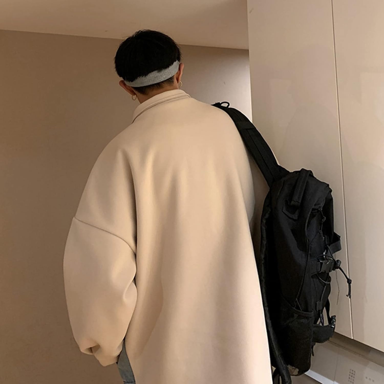 重ね着　ジャン　デニムジャケット　メンズ　春秋　おしゃれ　かっこいい　着回し　デニムコート　ジージャン　カジュアル　お出かけ　通勤　通学　防風　防寒　ゆったり　大きいサイズ　スプライス　ブラック　ベー