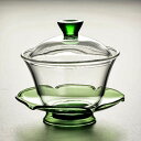 蓋碗 茶杯 茶ボウル 三才懐蓋碗 200ml エメラルドガラス 蓋と受け皿付き 手描き 茶碗 蓋付き 耐? 透過性 湯呑み カンフーティー 中国の茶道具 泡茶杯...