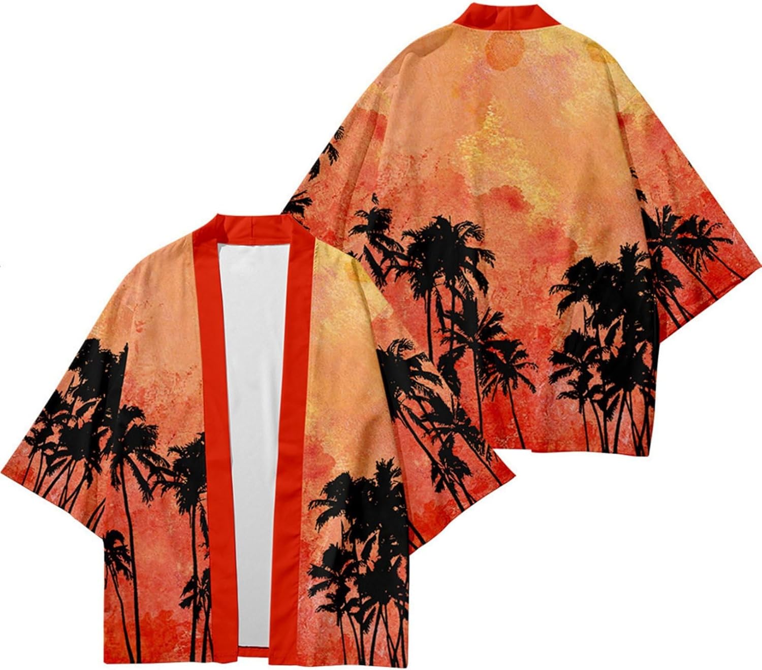 メンズ 和式パーカー 夏 七分袖 羽織り 和風シャツ 浴衣 カーディガン ゆったり UVカット アウター お..