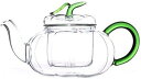 ガラスポット 急須 カボチャ型 透明 ダブルウォールグラス 冷水/熱湯OK 茶こし一体型蓋 水出し リーフティポット 断熱 大容量 直火電気ケトル対応 工芸茶 ...