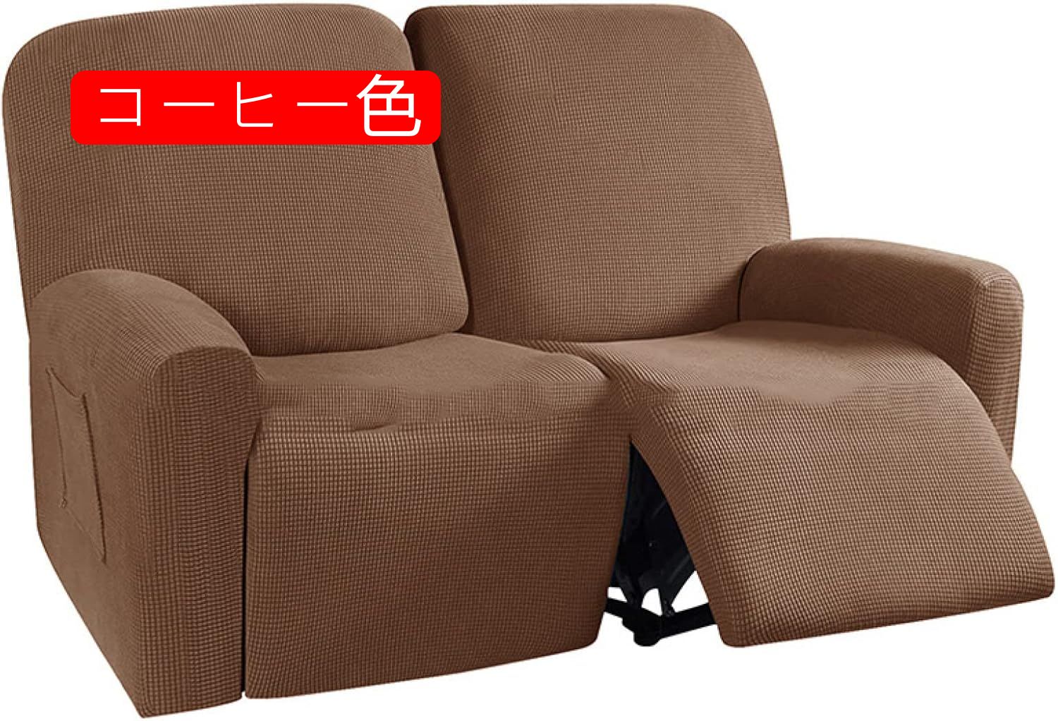 マルチカバー ソファー おしゃれ 無地 大判 滑り止め ストレッチ 3人掛け 2人掛け 肘付き コーヒー色 ソファ カバー 柔らかい コーヒー 北欧デザイン 防塵カバー 折り畳み ボーダー 模様替え [2]