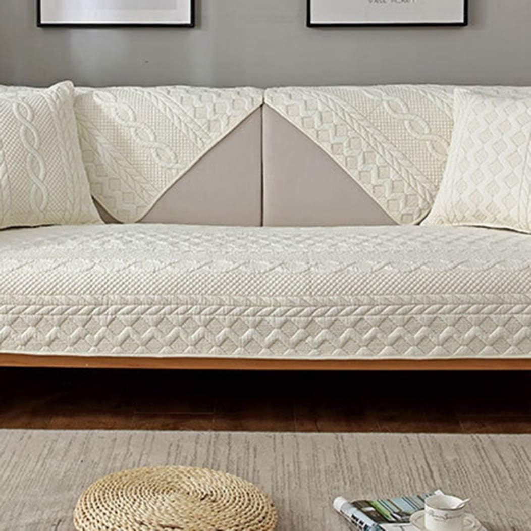 北欧 ソファーカバー マルチカバー 70*120 コットン 可愛い キルティング オールシーズン 洗える 無地 汚れ防止 室内マット シンプル ソファカバー 無地綿 オールシーズン 洗える ソファカバ [2]