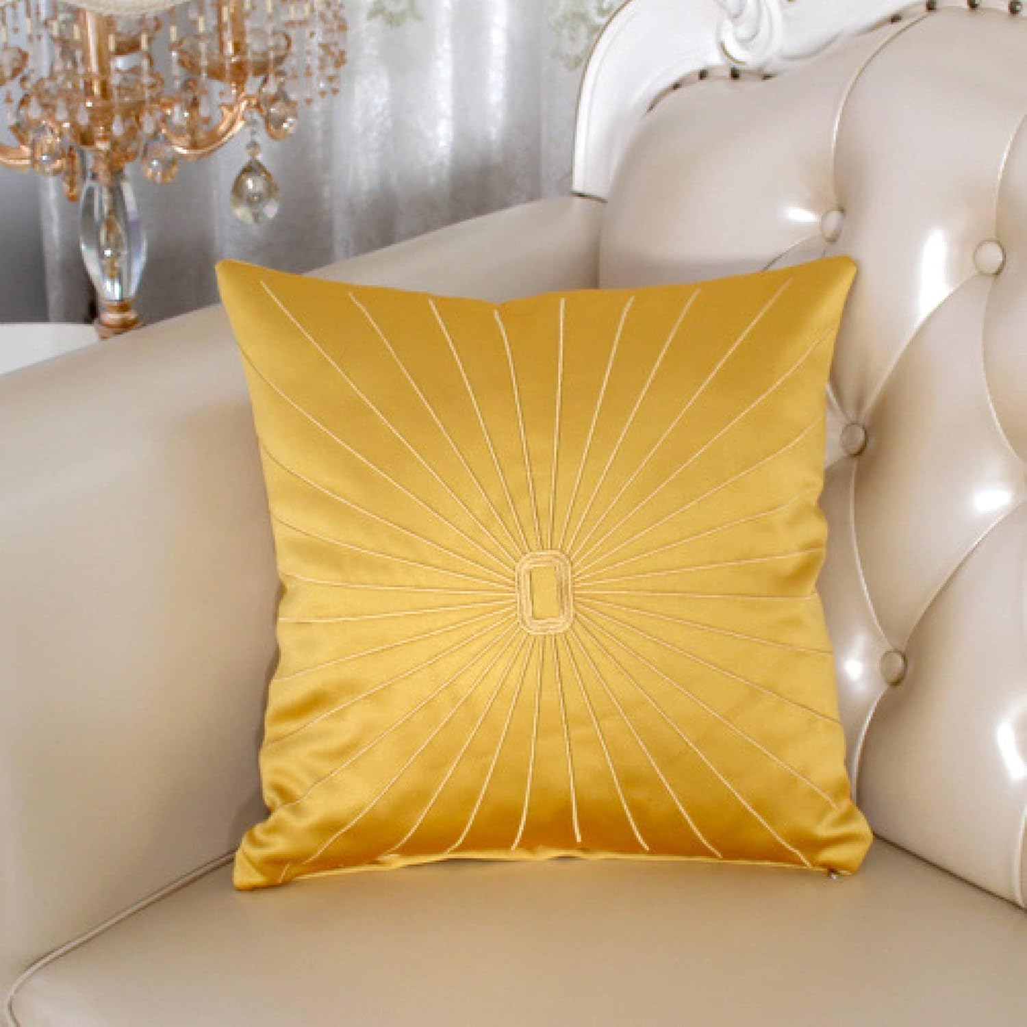 クッションカバー 45×45cm 装飾枕カバー 刺繍 シンプル ソファ背当て 椅子用 インテリア 部屋飾り 車用 プレゼント 雑貨 柔らかい 肌触り良い 2枚セット 座布団カバー 抱き枕カバー 7色展