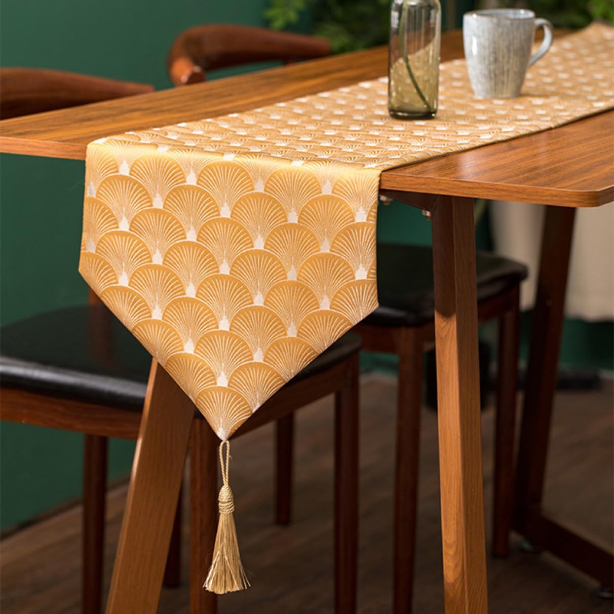 3色展開 テーブルランナー 32*120cm 小紋柄 玄関 カフェ エステ ネイル エレガント シック モダン おし..