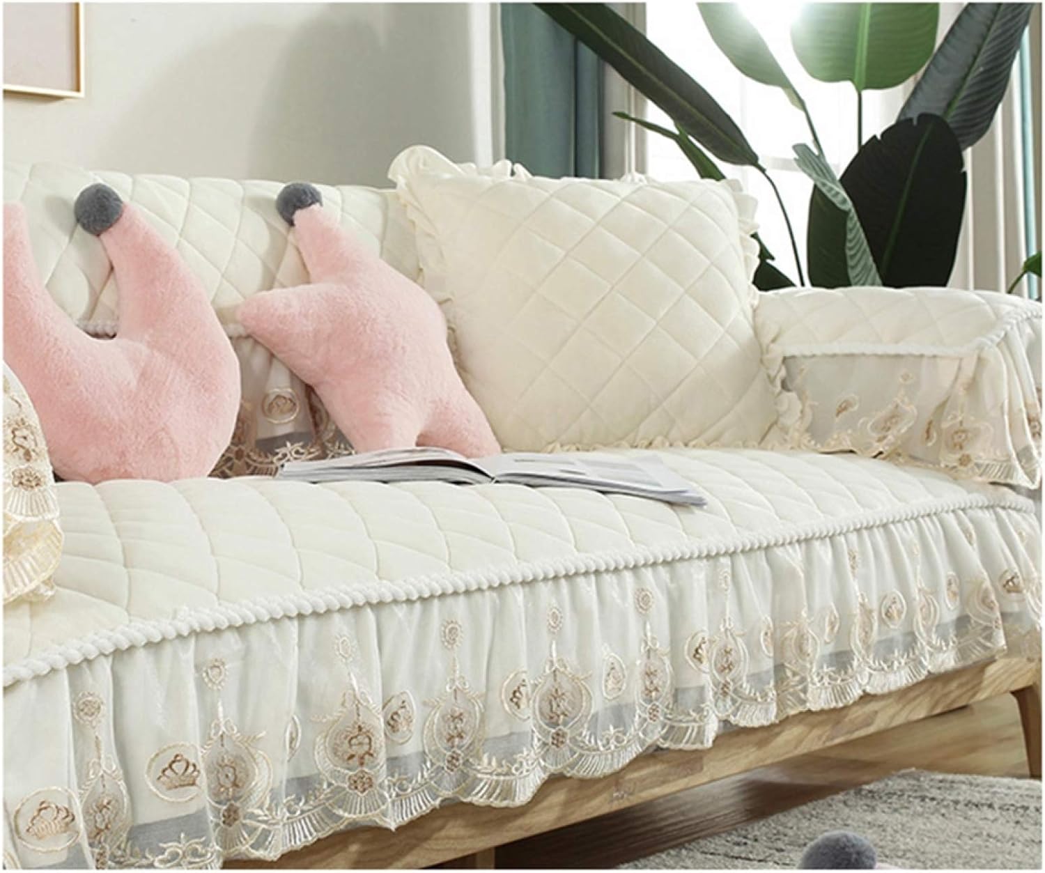 ソファーカバー 2人掛け ベージュ 肘付き 滑り止め キルティング マルチカバー ソファーシーツ カウチ ソファカバー 3人掛け 1人掛け ベッドカバー 室内マット 多機能 防塵カバー 90*210c