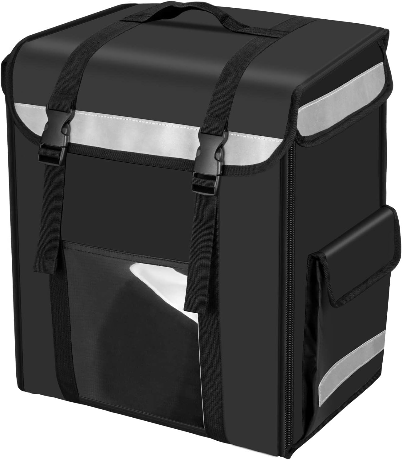 デリバリーバッグ 配達用 宅配デリバリー用 保温保冷防水 折りたたみ式 大容量 軽量 耐荷重 調節可能なT字型下見板張り アウトドア キャンプにも ケータリング配送にも最適 (60L)