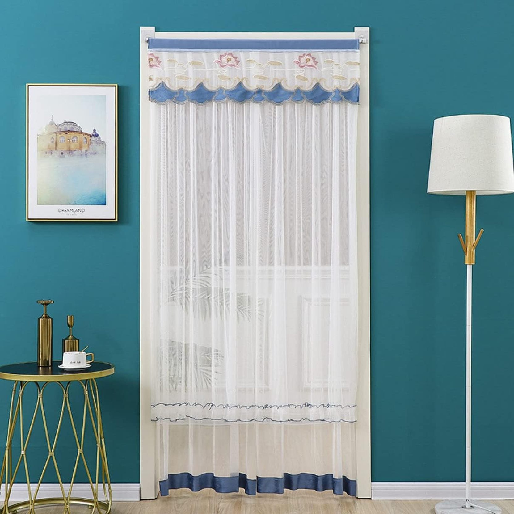 間仕切りカーテン 暖簾 のれん おしゃれ レースカーテン 間仕切り カーテン ドアカーテン マジックテープ式 ロング丈 カーテン 夏 脱衣所 キッチン 玄関 ドア 虫除けカーテン おしゃれ 遮熱 簡単