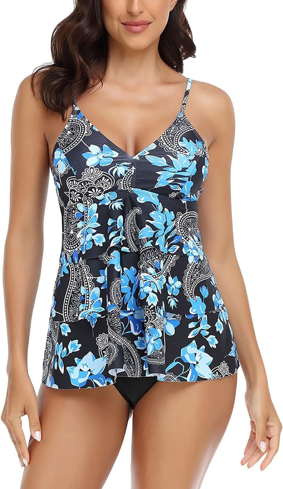 水着 レディース セパレート 体型カバー 水着 レディース 体型カバー セット タンキニ フィットネス 長袖 ショートパンツ ラッシュガード ママ水着 大人 競泳 温泉 海水浴 フィットネス 水着 練