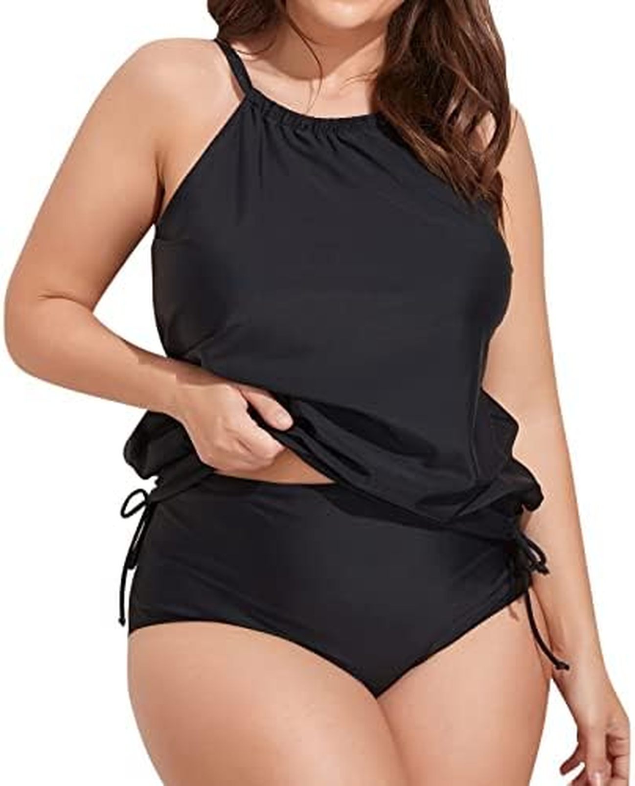 スクール水着 セパレート 水着 レディース ビキニ ハイウエスト 体型カバー 大きいサイズ セット フレア フリル かわいい スカート レース 女性用 スイムウェア スクール水着 無地