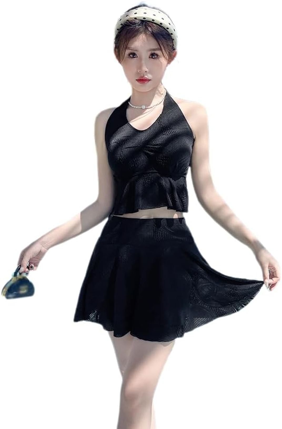 水着 レディース ワンピース 体型カバー ビーチウェア スイムウェア オールインワン 女性用水着 フレア水着 着痩せ 温泉水着 海水浴 水..